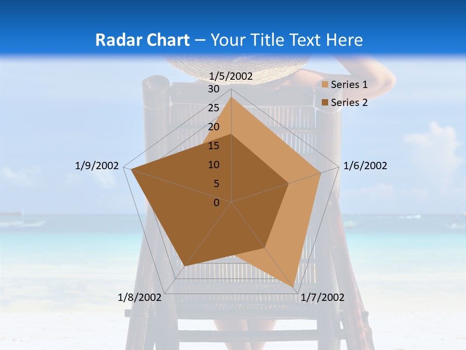 Girl On Beach PowerPoint Template