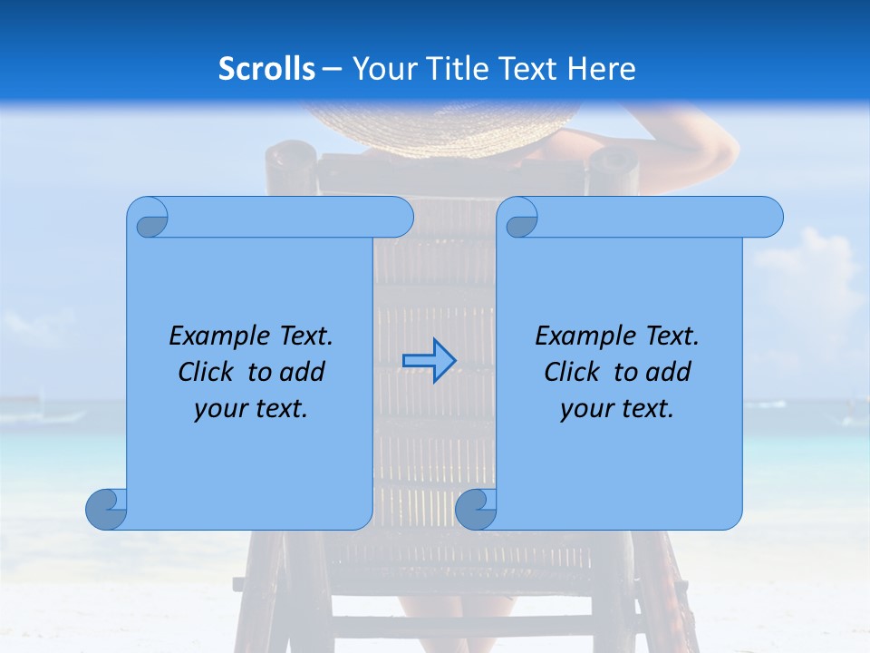 Girl On Beach PowerPoint Template