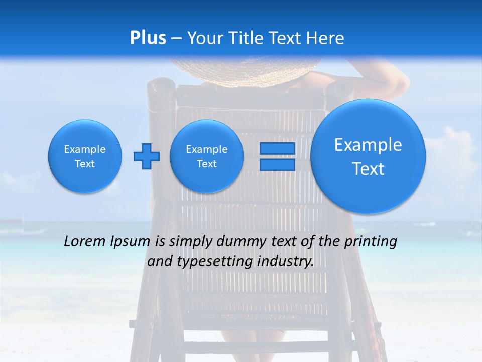 Girl On Beach PowerPoint Template