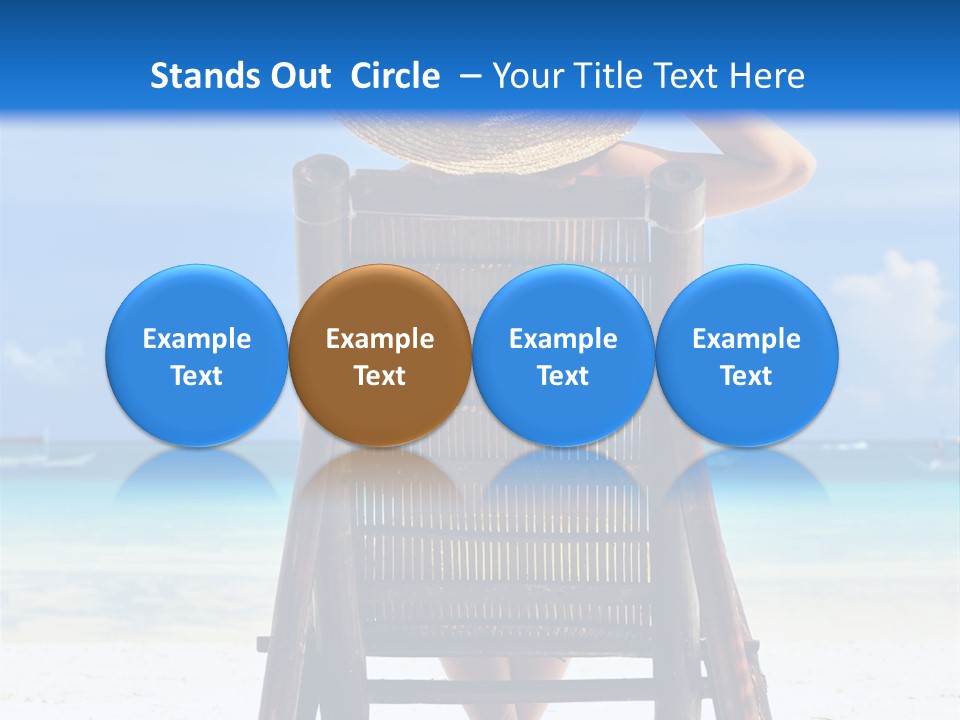 Girl On Beach PowerPoint Template