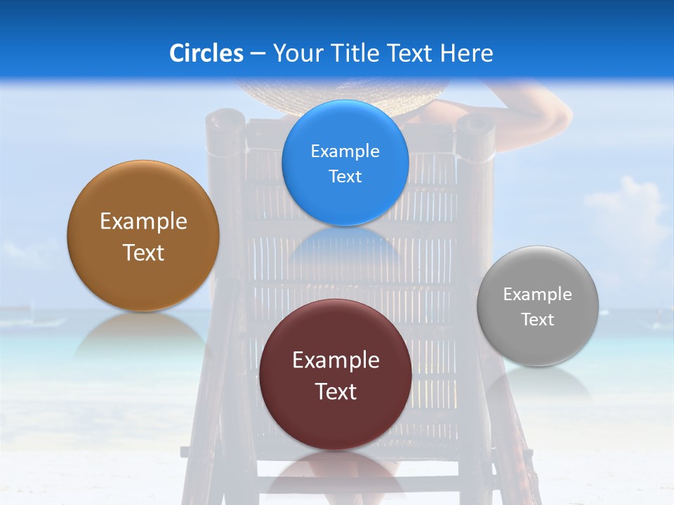 Girl On Beach PowerPoint Template