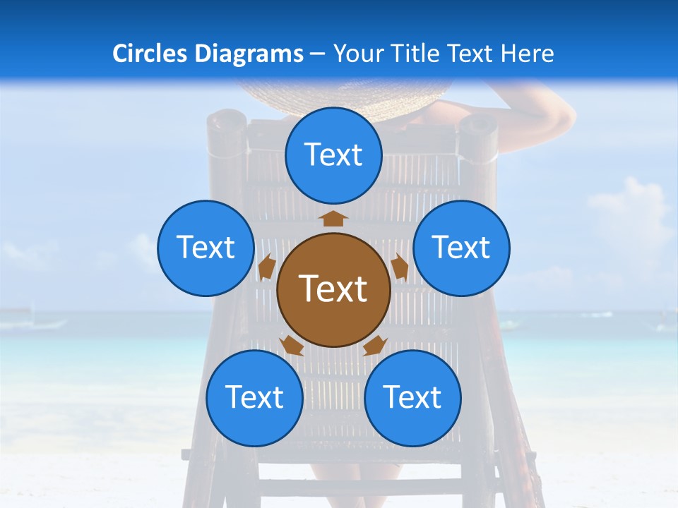 Girl On Beach PowerPoint Template