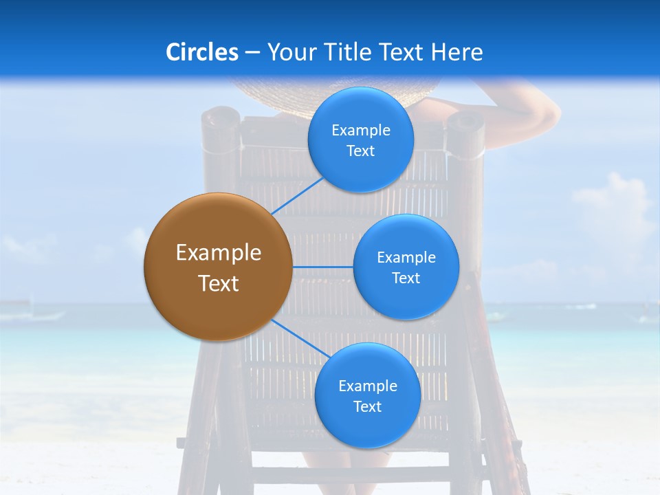 Girl On Beach PowerPoint Template