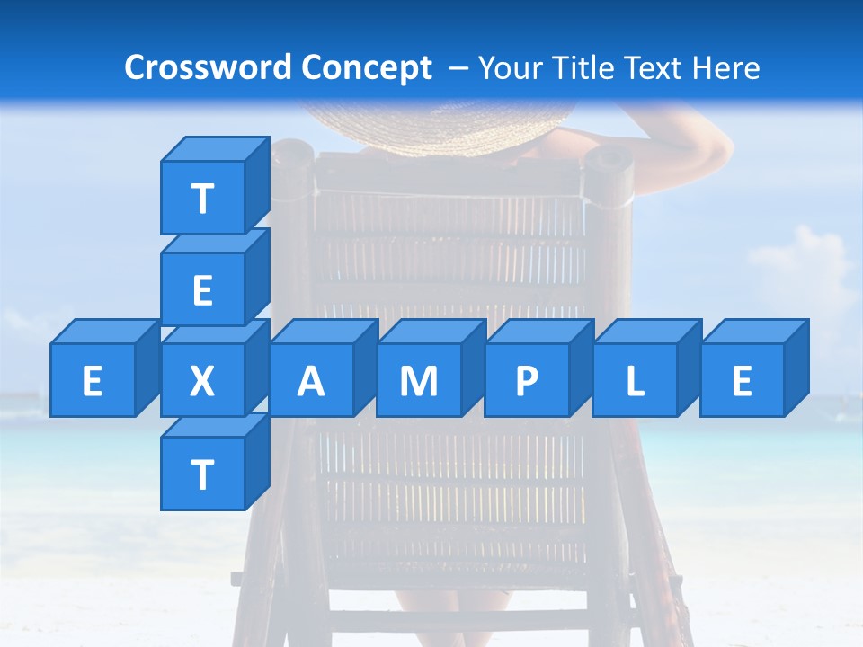 Girl On Beach PowerPoint Template