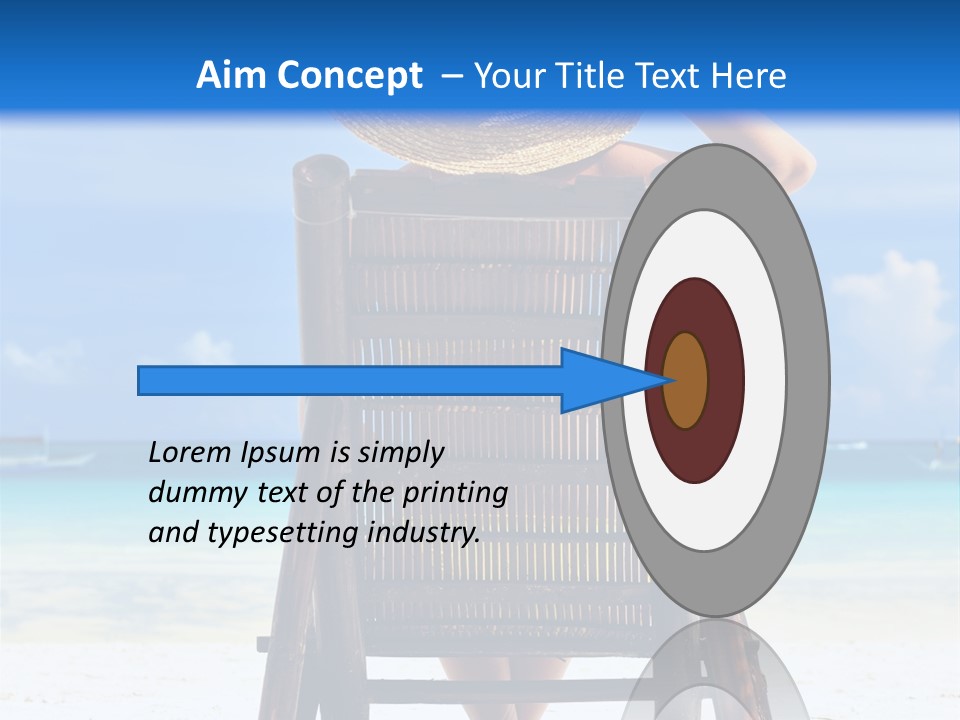 Girl On Beach PowerPoint Template