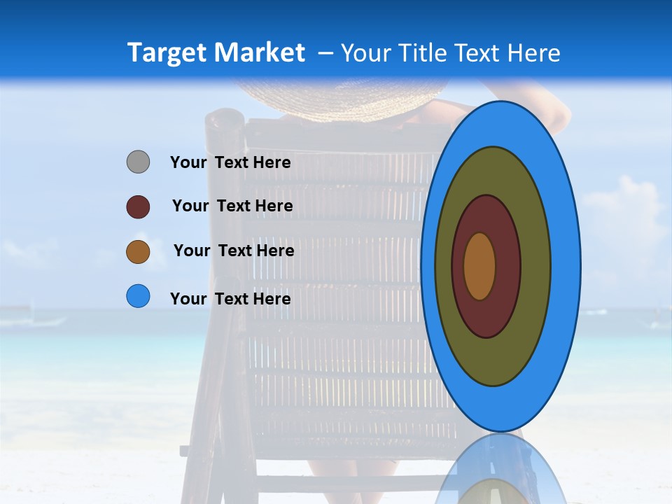 Girl On Beach PowerPoint Template