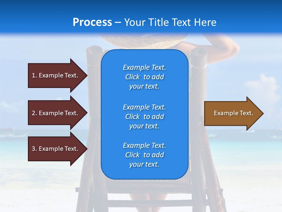 Girl On Beach PowerPoint Template