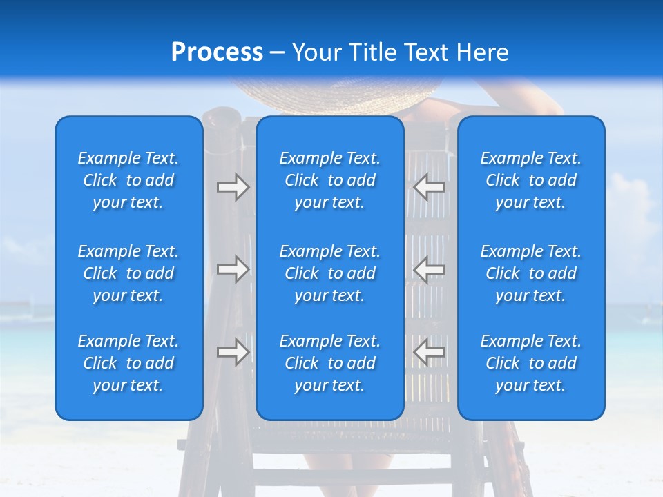 Girl On Beach PowerPoint Template