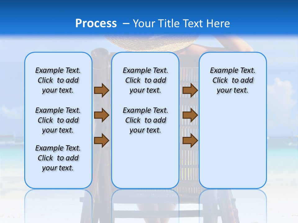 Girl On Beach PowerPoint Template