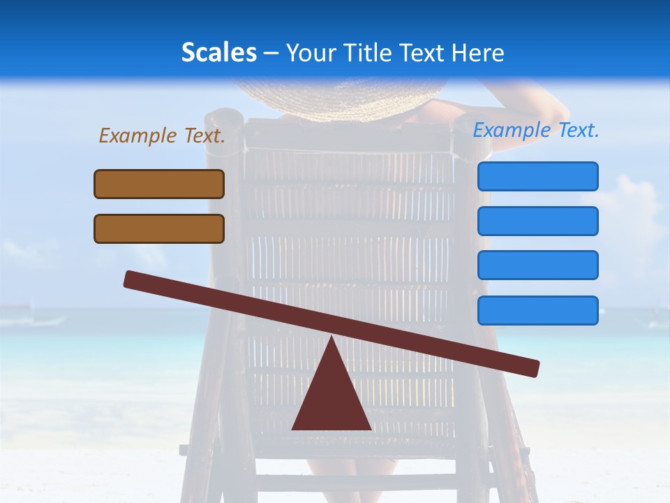 Girl On Beach PowerPoint Template