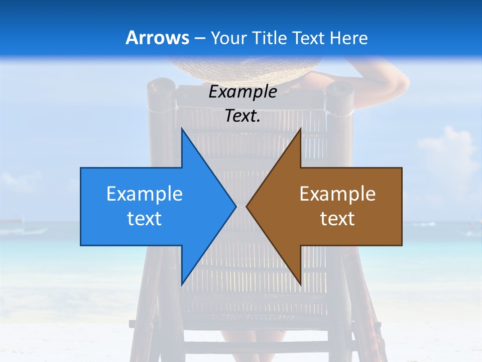 Girl On Beach PowerPoint Template