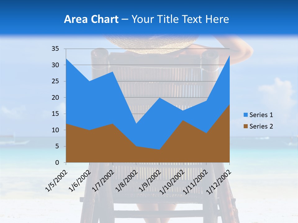 Girl On Beach PowerPoint Template