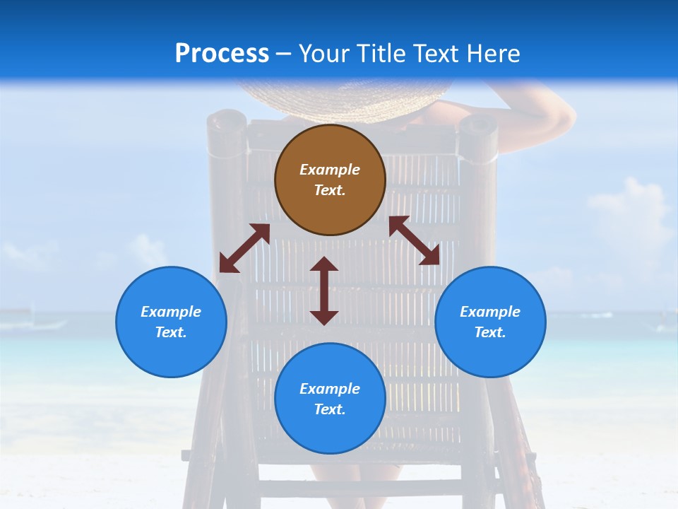 Girl On Beach PowerPoint Template