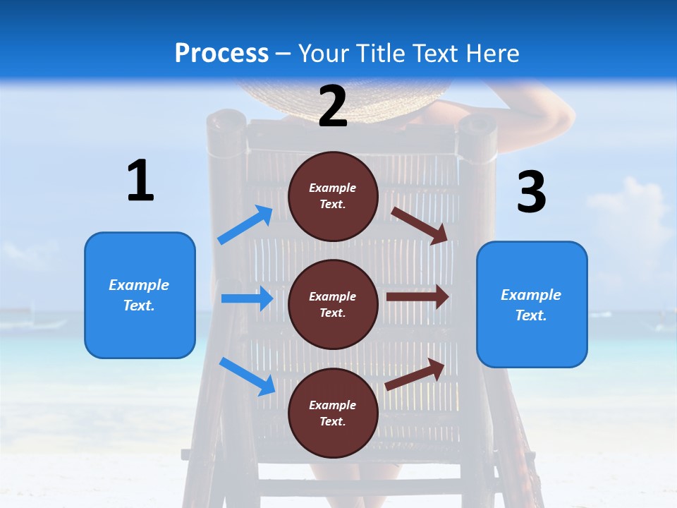 Girl On Beach PowerPoint Template