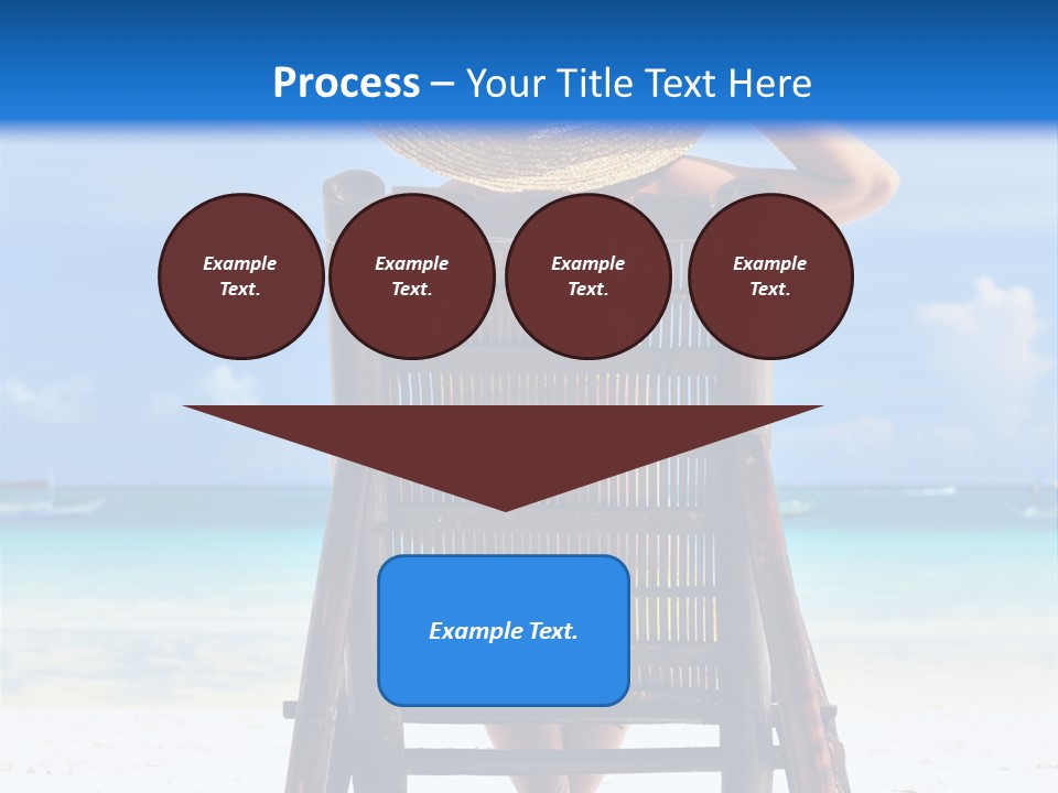 Girl On Beach PowerPoint Template