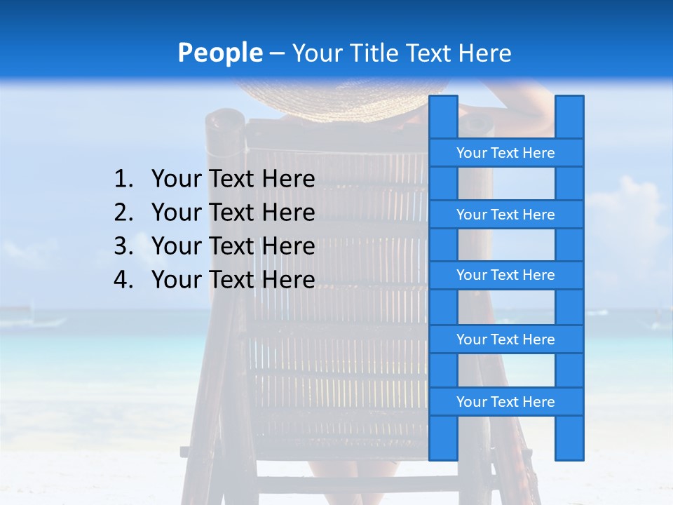 Girl On Beach PowerPoint Template