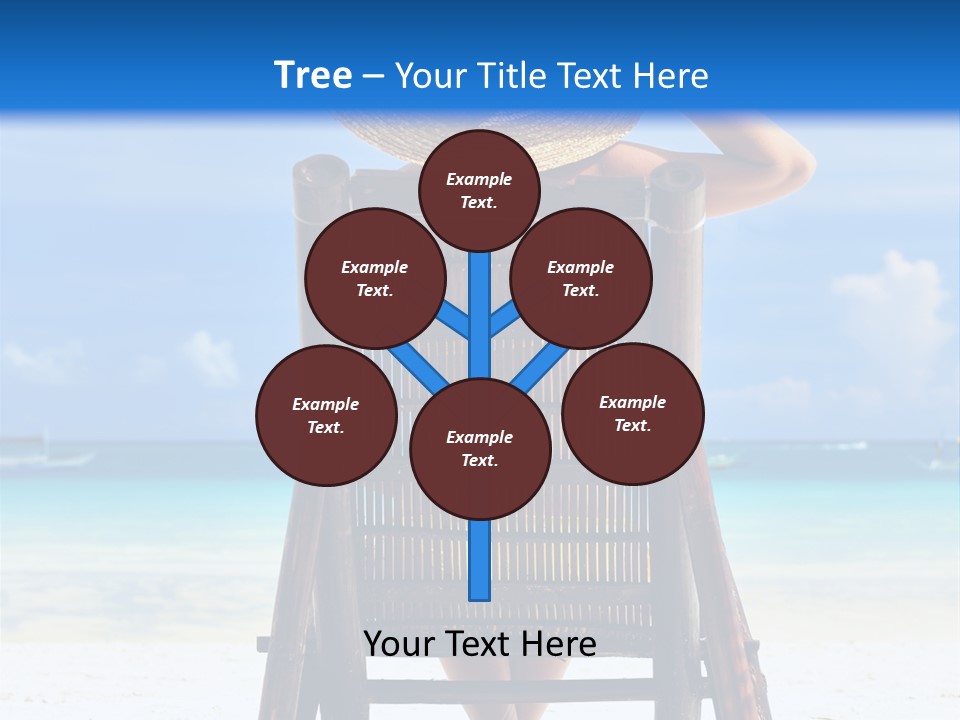 Girl On Beach PowerPoint Template