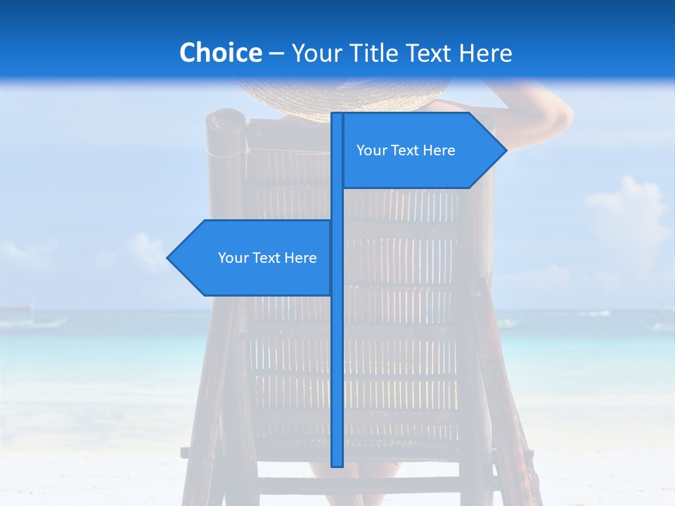 Girl On Beach PowerPoint Template