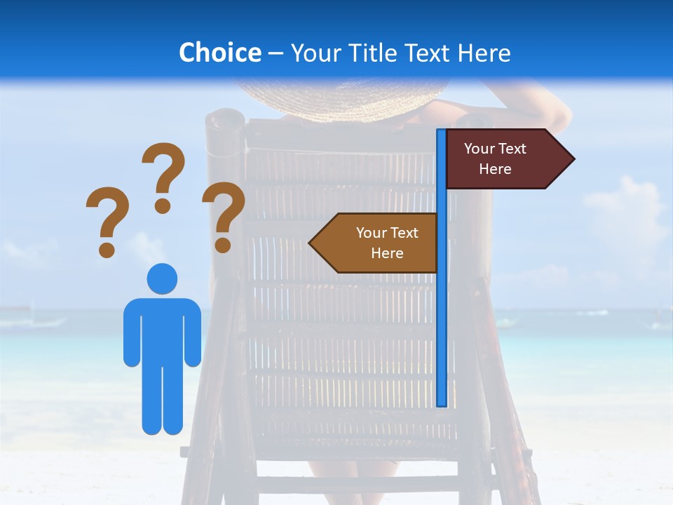Girl On Beach PowerPoint Template