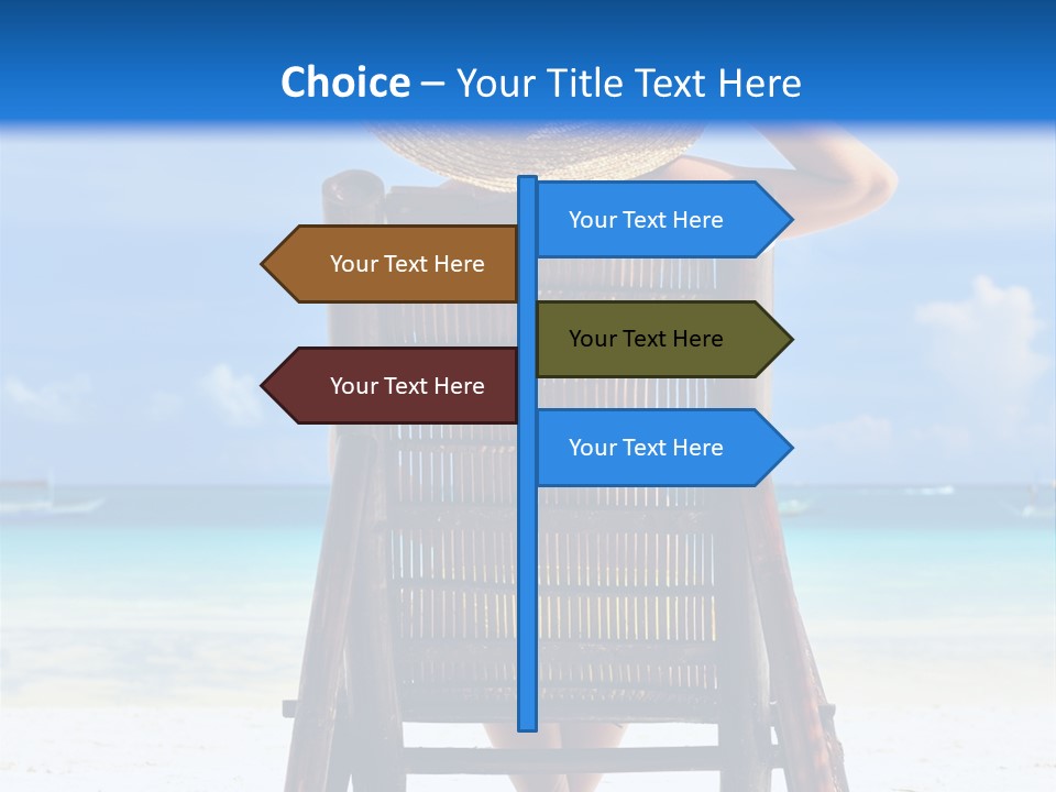 Girl On Beach PowerPoint Template