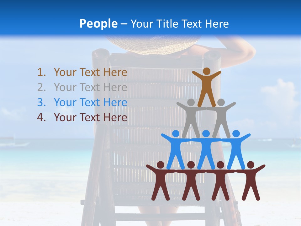 Girl On Beach PowerPoint Template