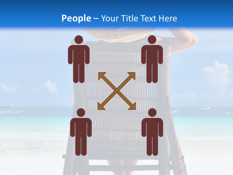 Girl On Beach PowerPoint Template