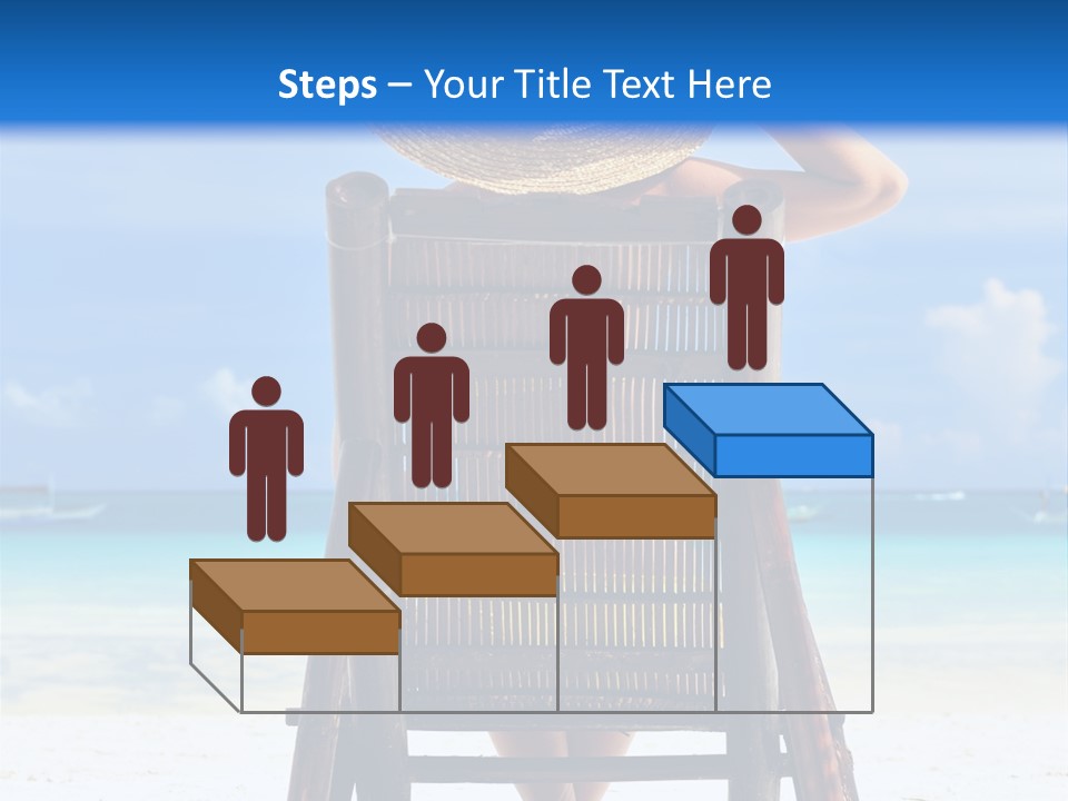 Girl On Beach PowerPoint Template