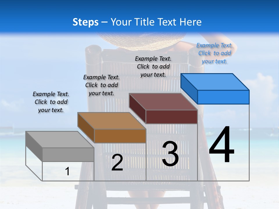 Girl On Beach PowerPoint Template