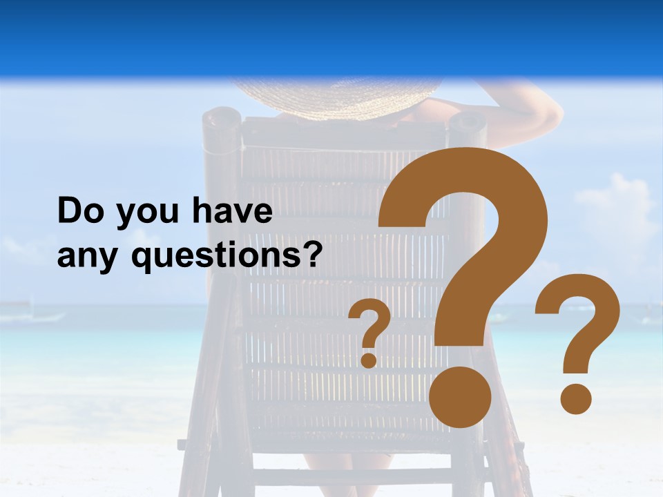 Girl On Beach PowerPoint Template