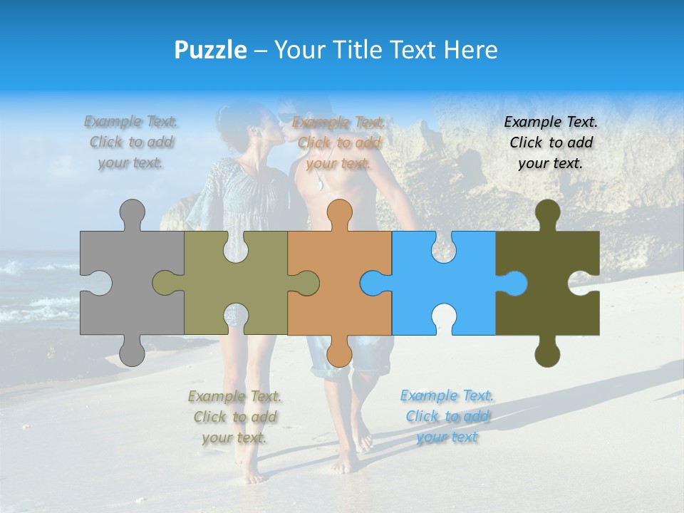 Lady Together Walking PowerPoint Template