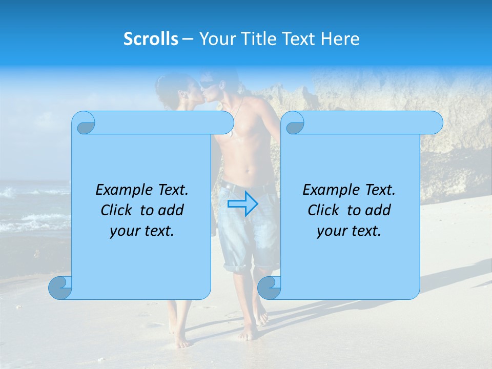 Lady Together Walking PowerPoint Template