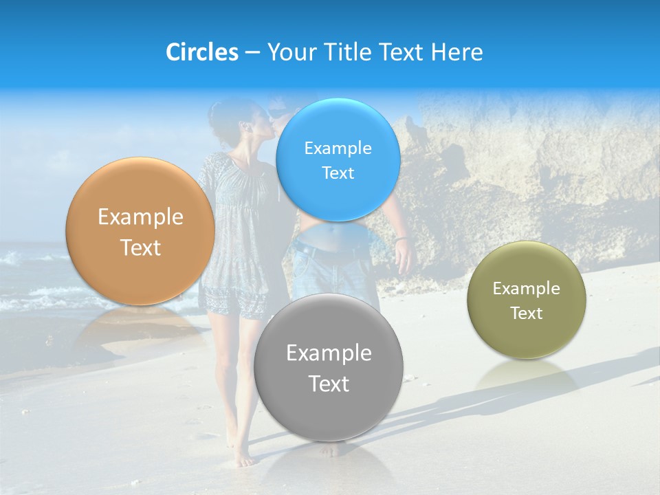 Lady Together Walking PowerPoint Template