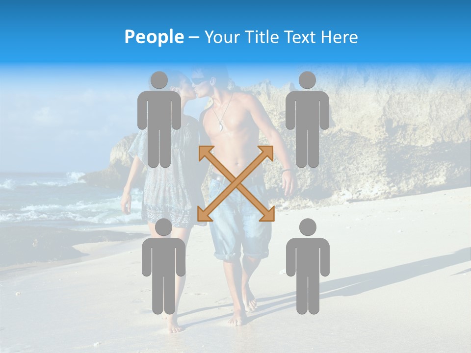 Lady Together Walking PowerPoint Template