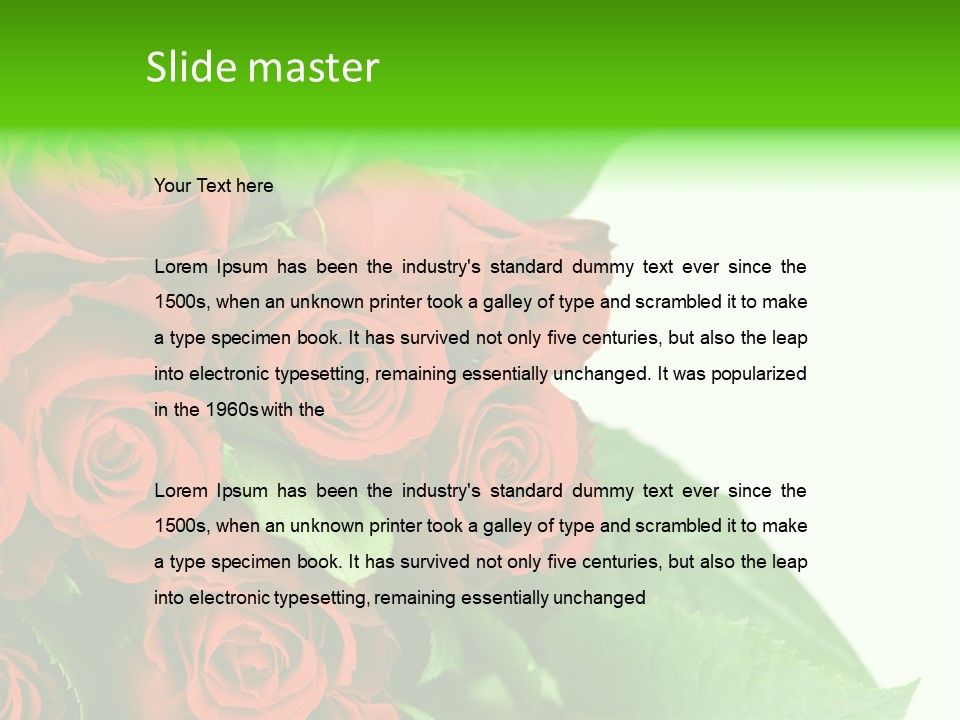 Rose Flowers PowerPoint Template