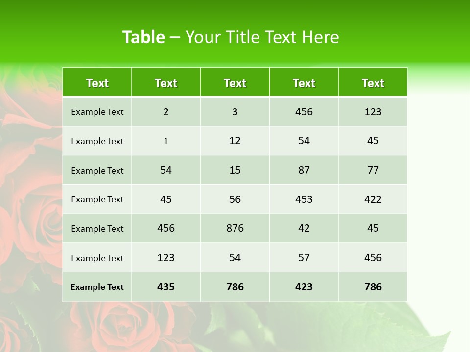 Rose Flowers PowerPoint Template