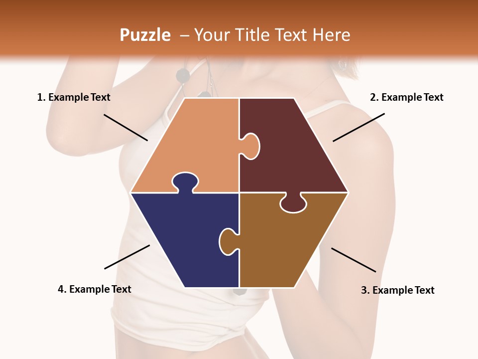 Beautiful Girl In Jeans Shorts PowerPoint Template