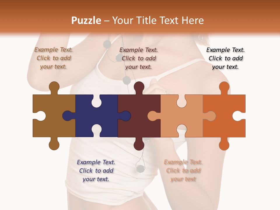 Beautiful Girl In Jeans Shorts PowerPoint Template