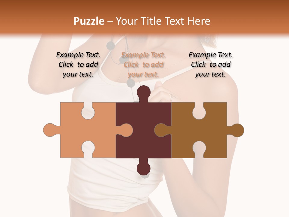 Beautiful Girl In Jeans Shorts PowerPoint Template