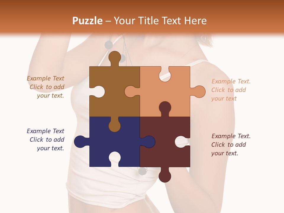 Beautiful Girl In Jeans Shorts PowerPoint Template