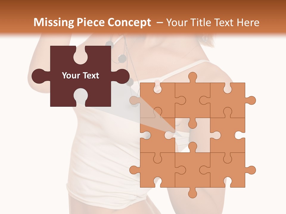 Beautiful Girl In Jeans Shorts PowerPoint Template