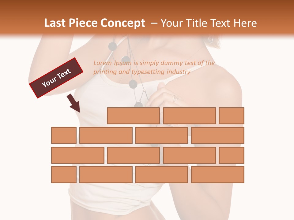 Beautiful Girl In Jeans Shorts PowerPoint Template