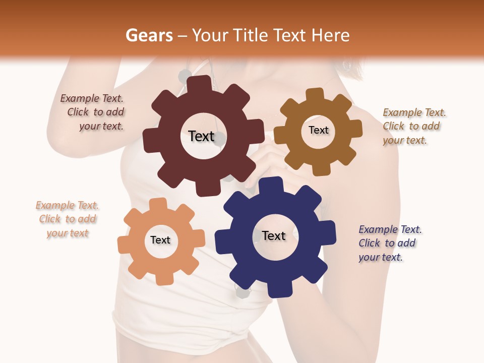 Beautiful Girl In Jeans Shorts PowerPoint Template