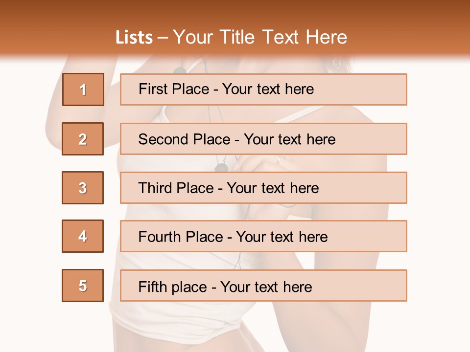 Beautiful Girl In Jeans Shorts PowerPoint Template