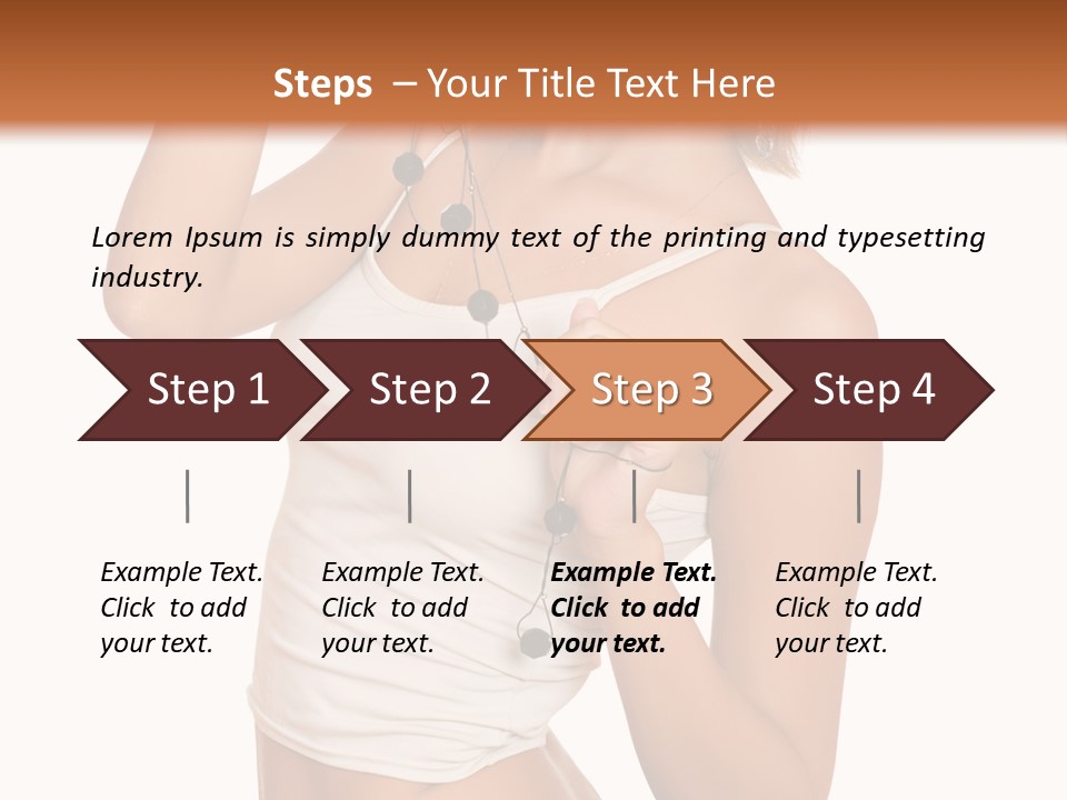 Beautiful Girl In Jeans Shorts PowerPoint Template