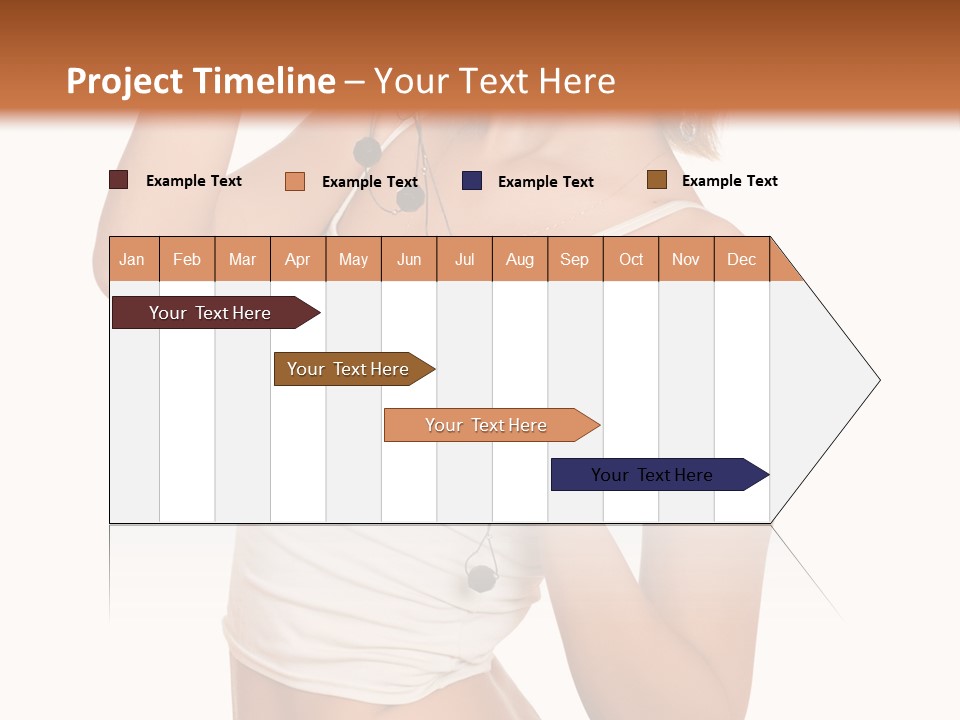 Beautiful Girl In Jeans Shorts PowerPoint Template