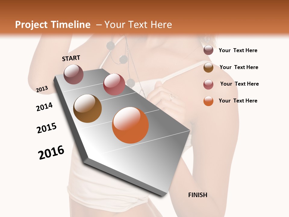 Beautiful Girl In Jeans Shorts PowerPoint Template