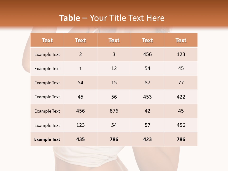 Beautiful Girl In Jeans Shorts PowerPoint Template