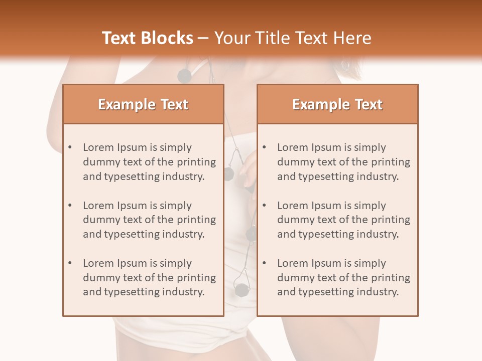 Beautiful Girl In Jeans Shorts PowerPoint Template