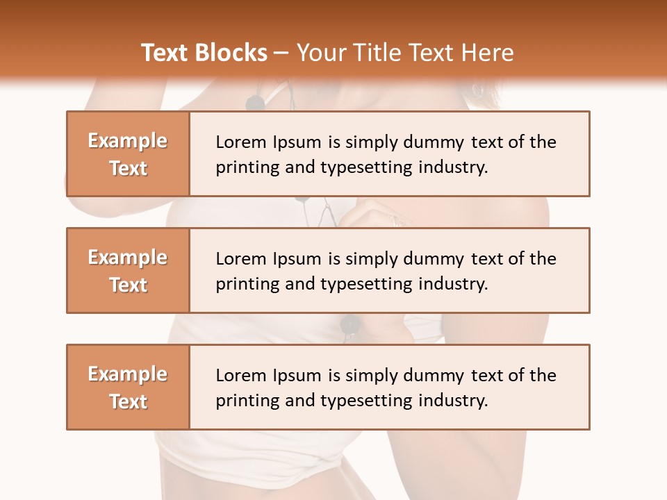 Beautiful Girl In Jeans Shorts PowerPoint Template