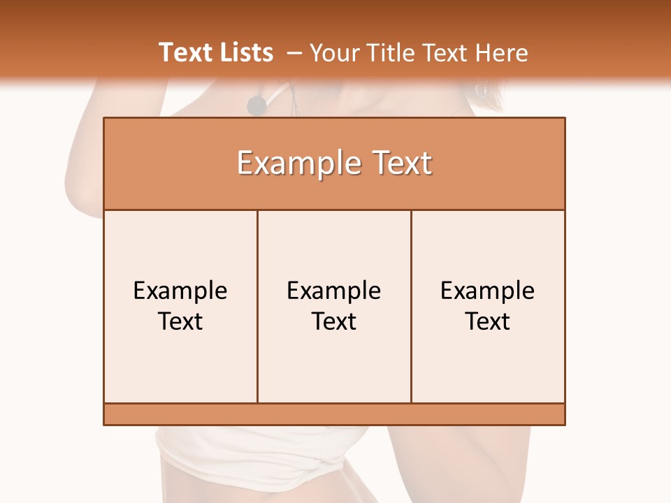 Beautiful Girl In Jeans Shorts PowerPoint Template